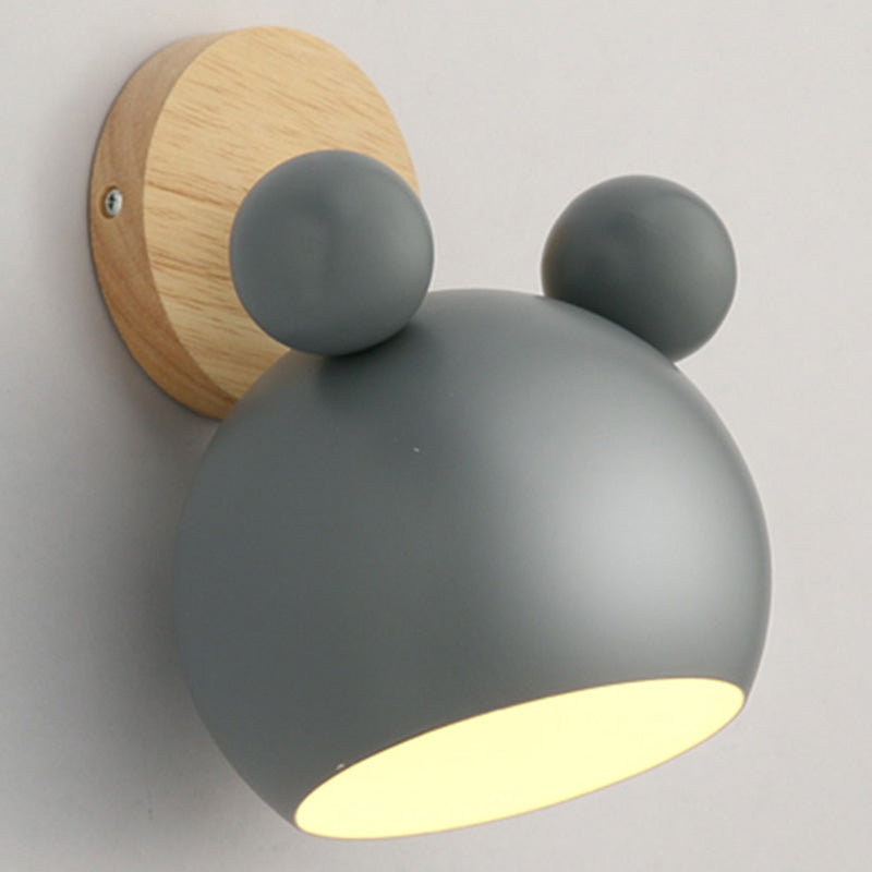 Rynx | Rotatable Shade Metal Wall Mounted Reading Light Macaron Style 1-Light Wall Lamp for Bedroom