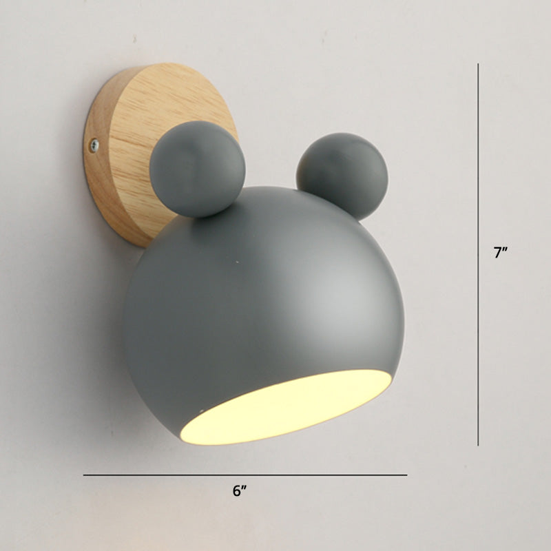 Rynx | Rotatable Shade Metal Wall Mounted Reading Light Macaron Style 1-Light Wall Lamp for Bedroom