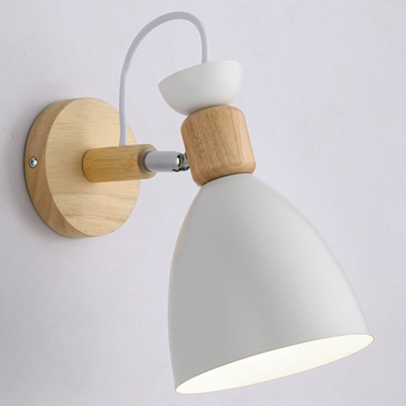 Rynx | Rotatable Shade Metal Wall Mounted Reading Light Macaron Style 1-Light Wall Lamp for Bedroom