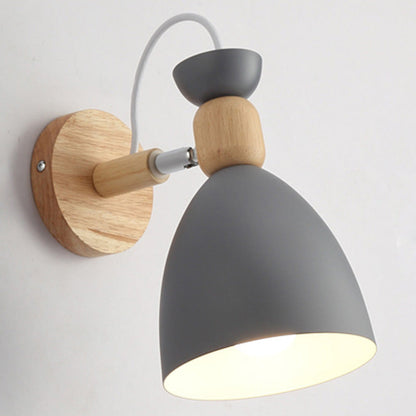 Rynx | Rotatable Shade Metal Wall Mounted Reading Light Macaron Style 1-Light Wall Lamp for Bedroom