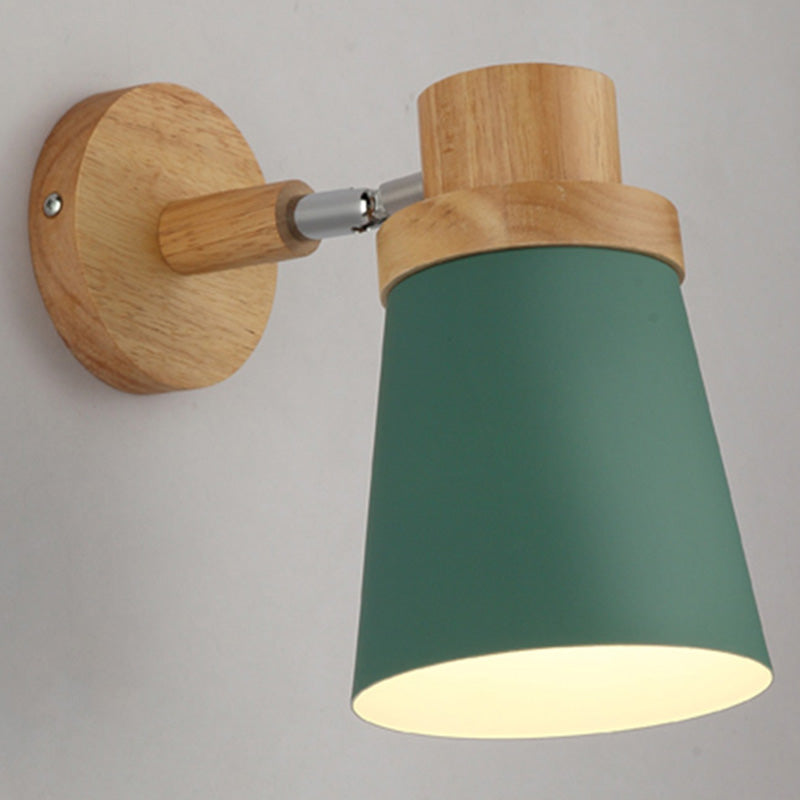 Rynx | Rotatable Shade Metal Wall Mounted Reading Light Macaron Style 1-Light Wall Lamp for Bedroom