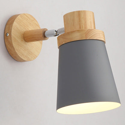 Rynx | Rotatable Shade Metal Wall Mounted Reading Light Macaron Style 1-Light Wall Lamp for Bedroom