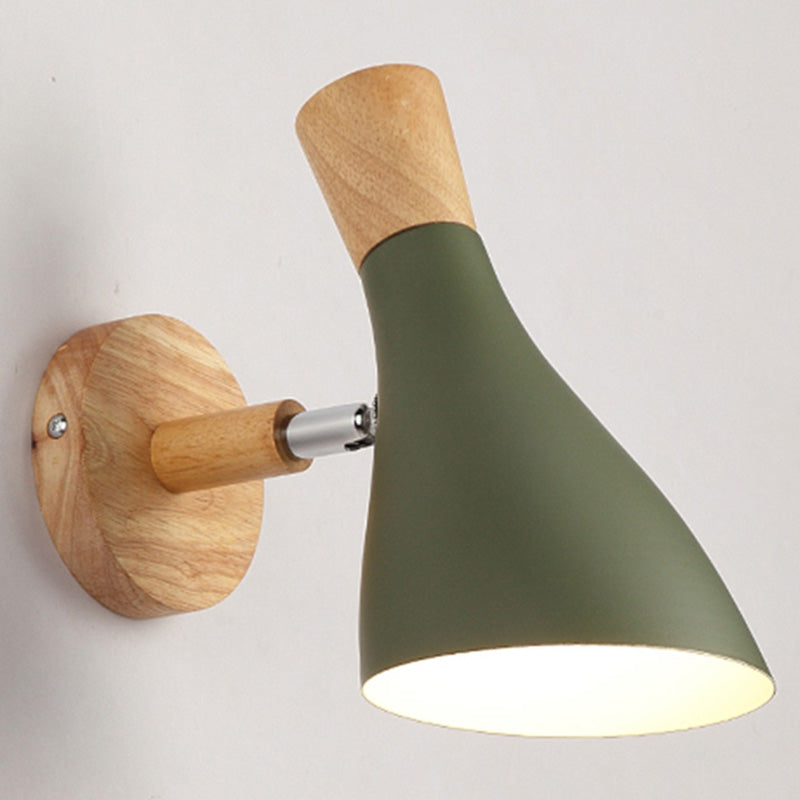 Rynx | Rotatable Shade Metal Wall Mounted Reading Light Macaron Style 1-Light Wall Lamp for Bedroom