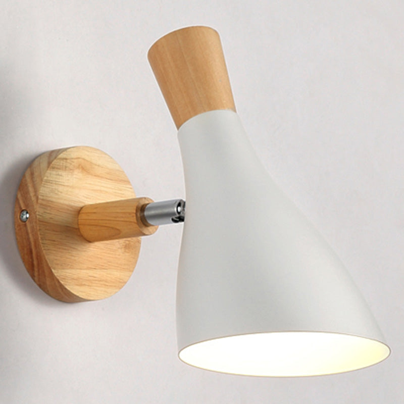 Rynx | Rotatable Shade Metal Wall Mounted Reading Light Macaron Style 1-Light Wall Lamp for Bedroom