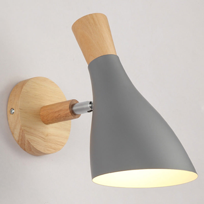Rynx | Rotatable Shade Metal Wall Mounted Reading Light Macaron Style 1-Light Wall Lamp for Bedroom