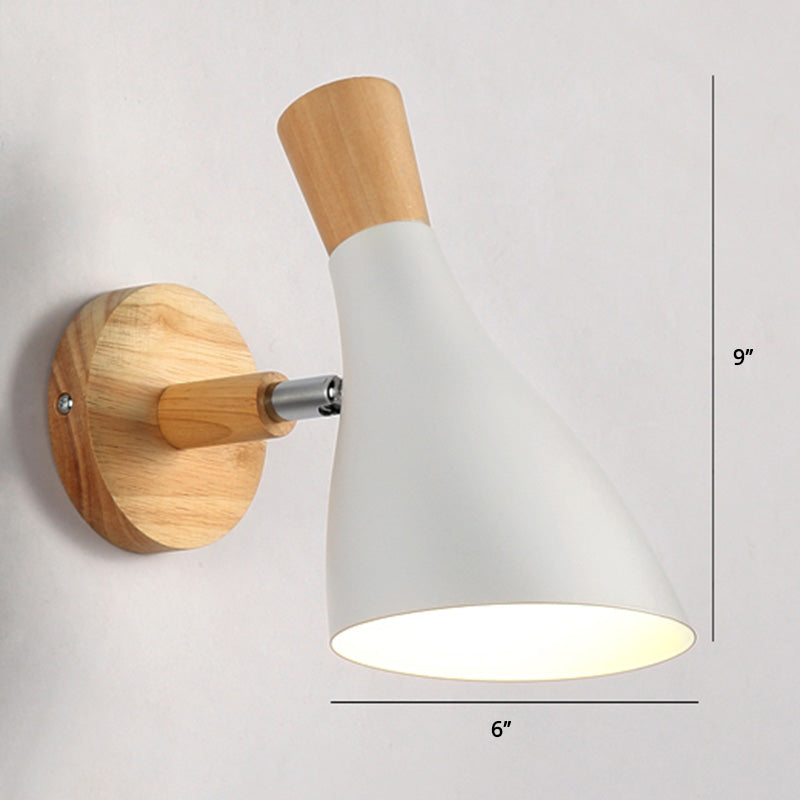 Rynx | Rotatable Shade Metal Wall Mounted Reading Light Macaron Style 1-Light Wall Lamp for Bedroom