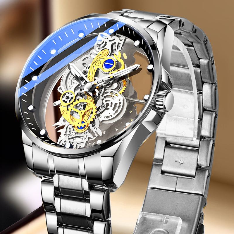 Rynx | New Double-Sided Skeleton Handful Automatic Machine Non-Mechanical Watch