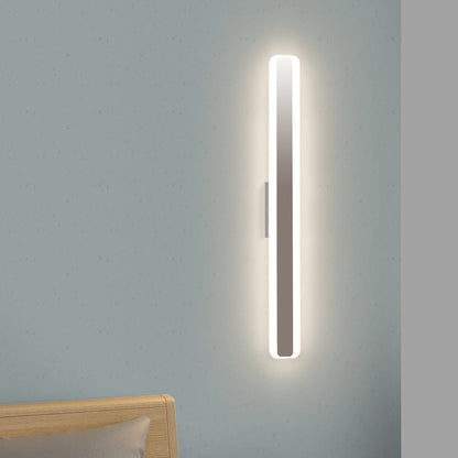 Rynx | Contemporary 16"/20" wide LED vanity lamp with acrylic-colored shade white rectangular mirror lamp in warm/white light