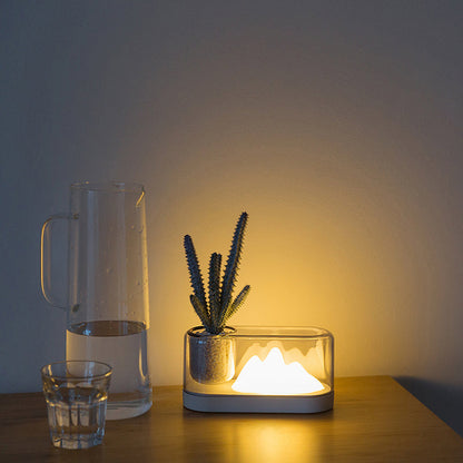 Rynx | MountainLight - Artistic Rechargeable LED Table Lamp with Storage Cup