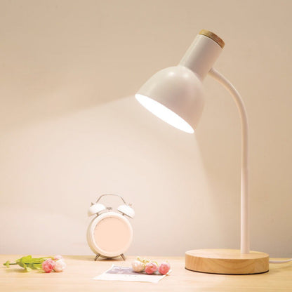 Rynx | Flexible Gooseneck Metal Reading Lamp Nordic Style Single Nightstand Lamp with Bell Shade
