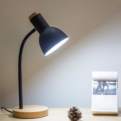 Rynx | Flexible Gooseneck Metal Reading Lamp Nordic Style Single Nightstand Lamp with Bell Shade