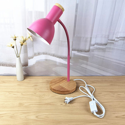 Rynx | Flexible Gooseneck Metal Reading Lamp Nordic Style Single Nightstand Lamp with Bell Shade