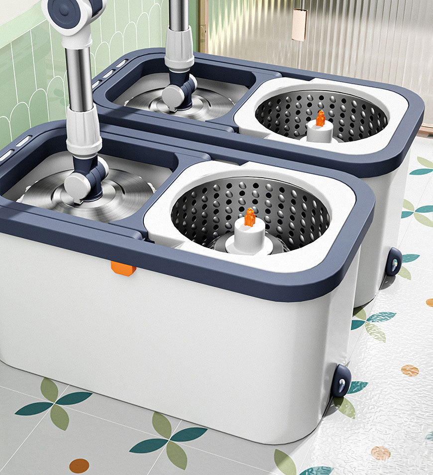 RYNX | Spin Mop And Double Bucket Set With 3 Refill Packs F236