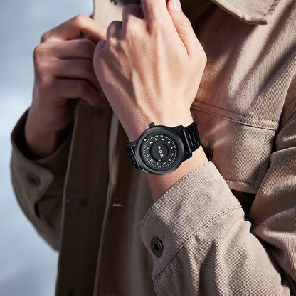 Rynx | Magnetic hanging Men's silver watch with steel bracelet
