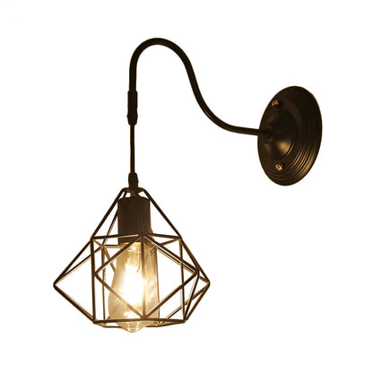 Rynx | Metal Cylinder/Hexagonal Engaged Wall Lamp Farm 1 Lamp Restaurant Wall Mount Fixture in Black