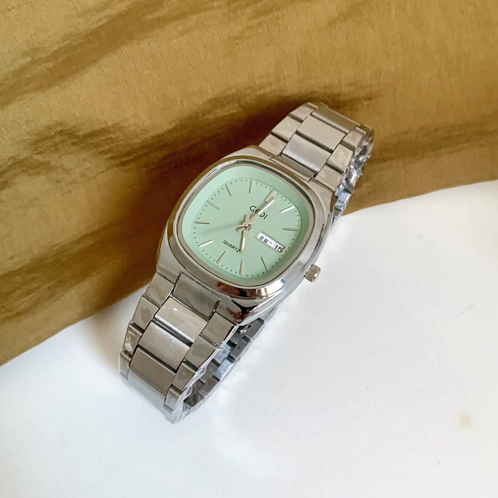 Rynx | Simple Steel Belt Watch Women Large Dial Square Watch