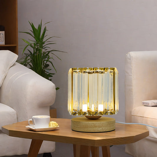 Rynx | LumiCrystal - Glass Crystals Table Lamp, LED Light Source, USB-Powered, Ideal