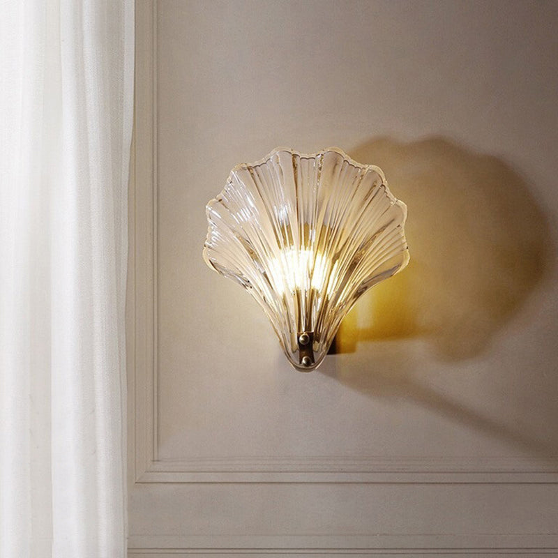 Rynx | Wavy Indoor Decorative Wall Lamp Modern Metal Wall Light in Shell Shadow for Hallway