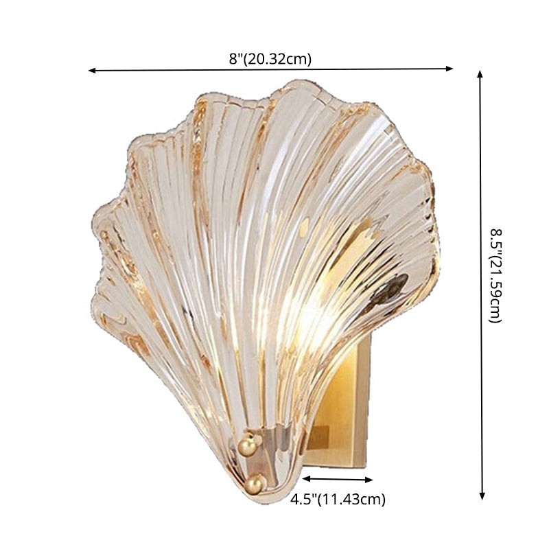 Rynx | Wavy Indoor Decorative Wall Lamp Modern Metal Wall Light in Shell Shadow for Hallway