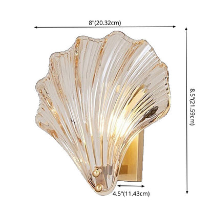 Rynx | Wavy Indoor Decorative Wall Lamp Modern Metal Wall Light in Shell Shadow for Hallway