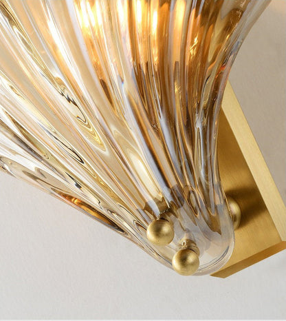 Rynx | Wavy Indoor Decorative Wall Lamp Modern Metal Wall Light in Shell Shadow for Hallway