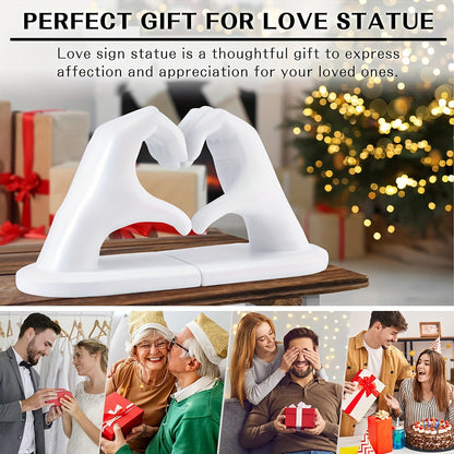 Rynx | Heavy Duty Bookends with Golden Finger Heart Design - Modern Art for Home Decoration