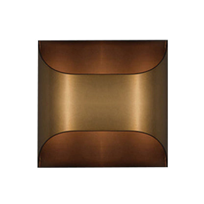 Rynx | Colonial Square/Rectangular Wall Lamp 1 Main Metal Surface Mounted Wall Lamp in Brass for Bedroom
