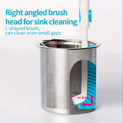 Rynx | Elbow Corner Cleaning Brush - Multi-Purpose Tool for Kitchen Sinks, Bathrooms, Grooves, and Crevices, Ideal for Wash Basins
