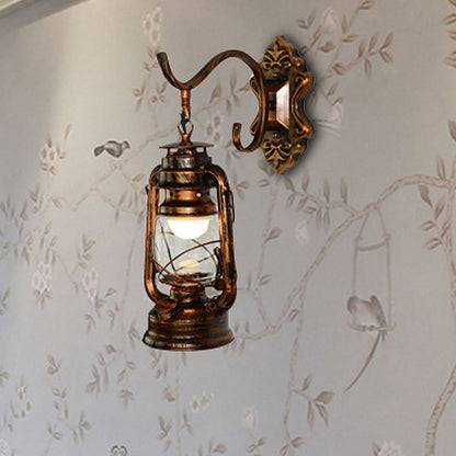 Rynx | 1 Light Bright Glass Wall Lamp Light Coastal Bronze Kerosene Living Room Lighting Fixture