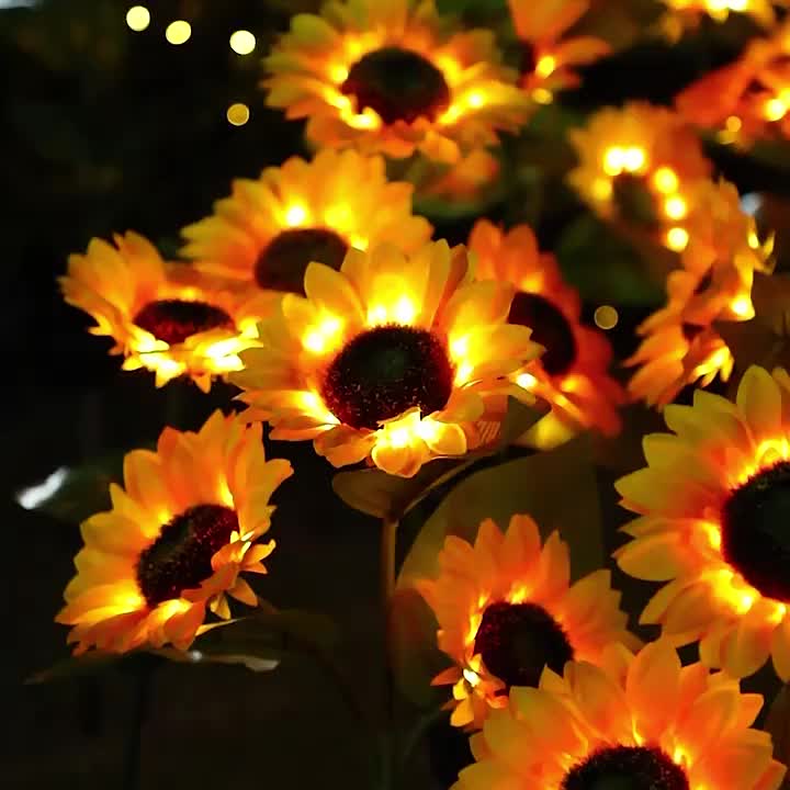 Rynx | SolarBloom - Sunflower LED Garden Lighting with 3 Heads, Waterproof