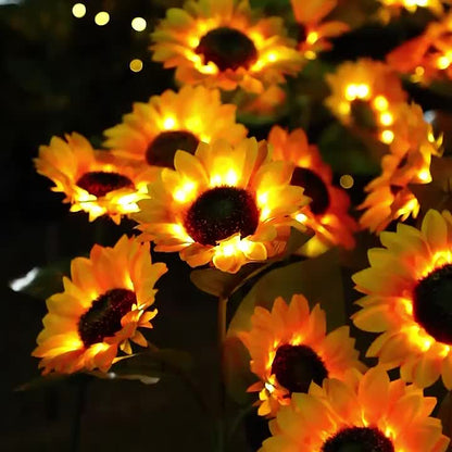 Rynx | SolarBloom - Sunflower LED Garden Lighting with 3 Heads, Waterproof