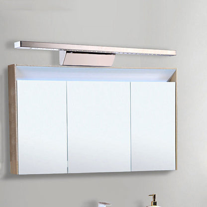 Rynx | Rectangular Interior Mirror Light Stainless Steel 16"/19.5" W LED Modern Wall-Mounted Light in Chrome, Warm/White Lighting