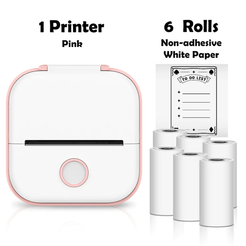 Rynx | T02 Portable Mini Wireless Thermal Pocket Printer Self-Adhesive Stickers Used for DIY, Journal Stickers Portable Printer