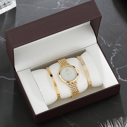 Rynx | Luxury Watch Set Women's Gold Watch Golden
