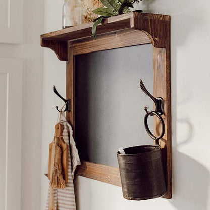 Rynx | Multifunctional rustic table shelf with hooks