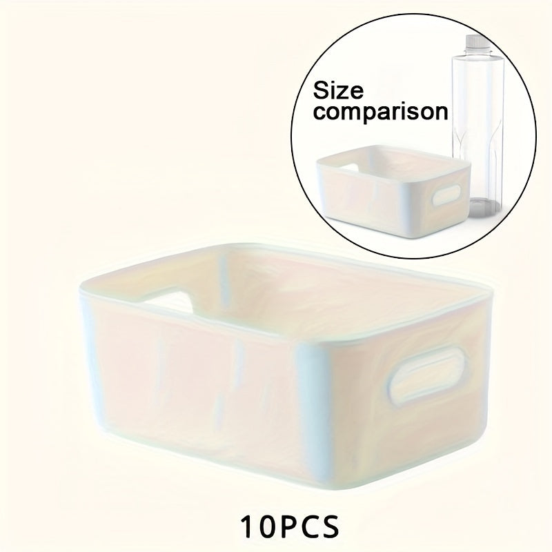 Rynx | Set of 10 Storage Boxes - Lightweight Plastic Organizer