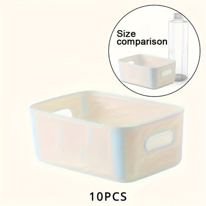 Rynx | Set of 10 Storage Boxes - Lightweight Plastic Organizer