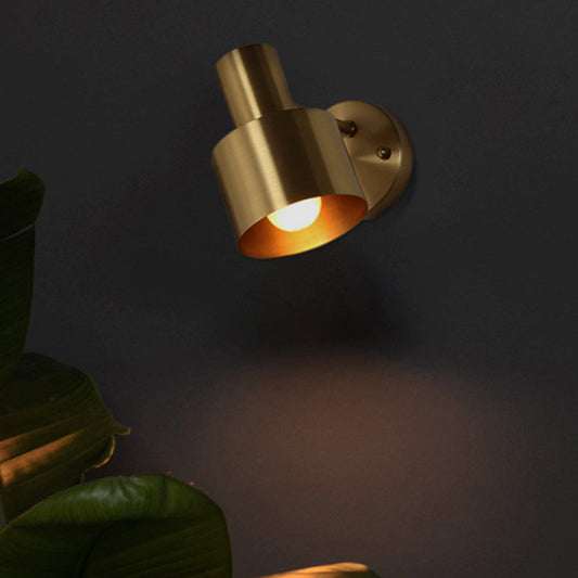 Rynx | Metal Brass Wall Vanity Light Cylinder 1/2/3-Lamp LED Traditionalist Wall Lamp Fixture for the Bathroom