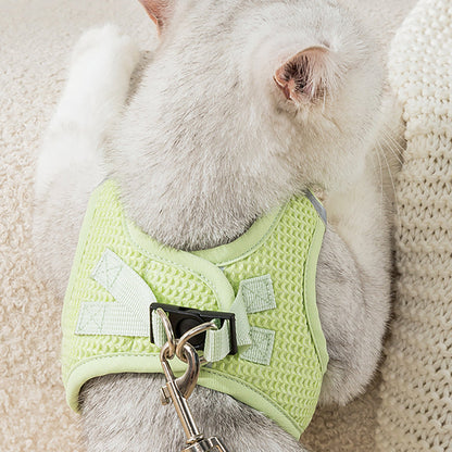 Rynx | Reflective Mesh Cat & Small Dog Harness Leash Set