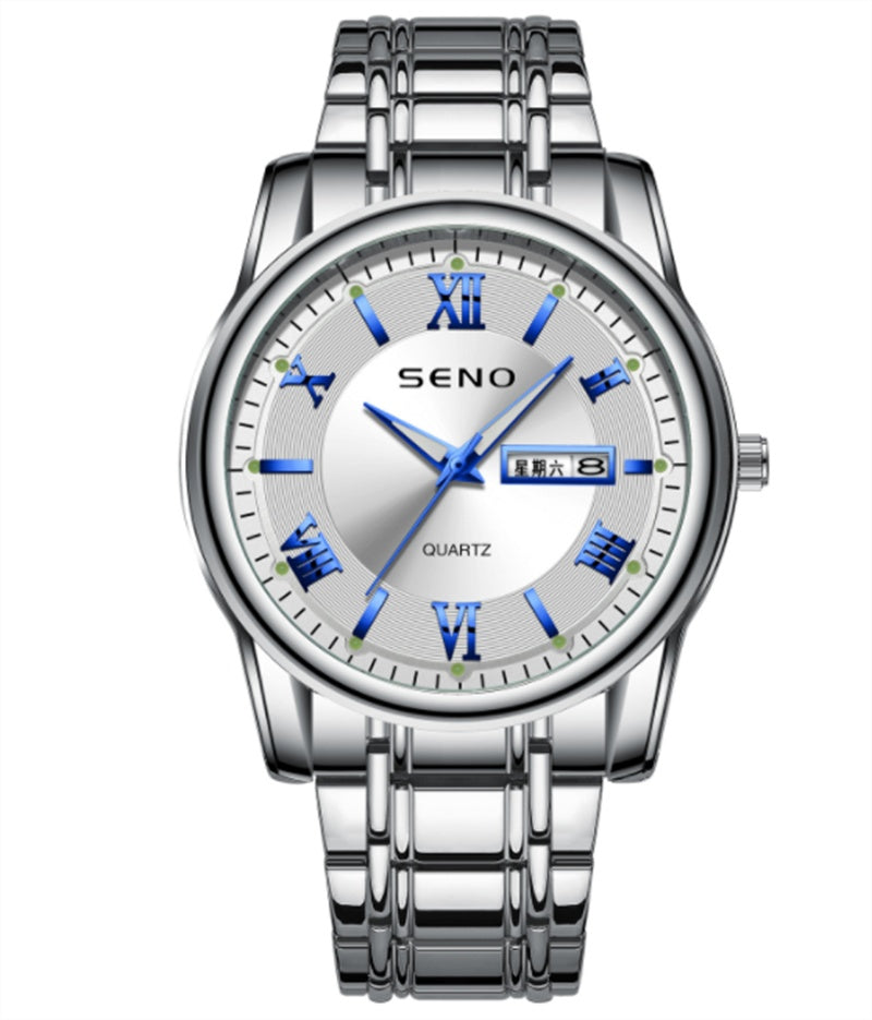 Rynx | Men's Luminous Waterproof Dual Calendar Mercury Watch