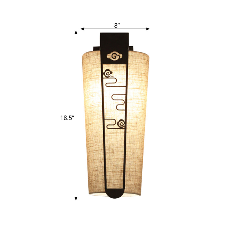 Rynx | Black Cloud/Trellis/Linear Wall Lighting Traditional 1 Light Hallway Wall Lamp with Cylinder Shade