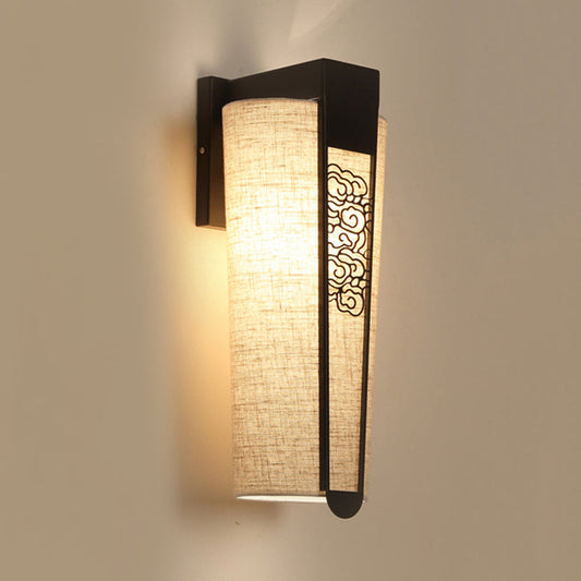 Rynx | Black Cloud/Trellis/Linear Wall Lighting Traditional 1 Light Hallway Wall Lamp with Cylinder Shade