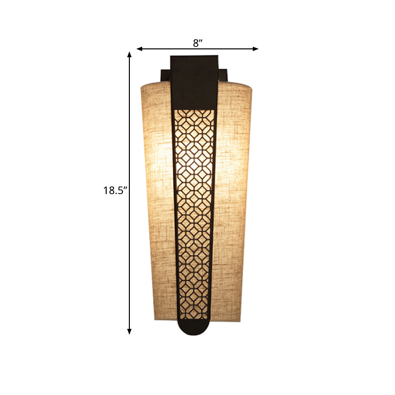 Rynx | Black Cloud/Trellis/Linear Wall Lighting Traditional 1 Light Hallway Wall Lamp with Cylinder Shade