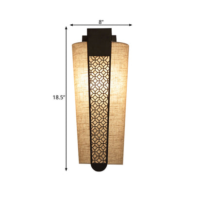 Rynx | Black Cloud/Trellis/Linear Wall Lighting Traditional 1 Light Hallway Wall Lamp with Cylinder Shade