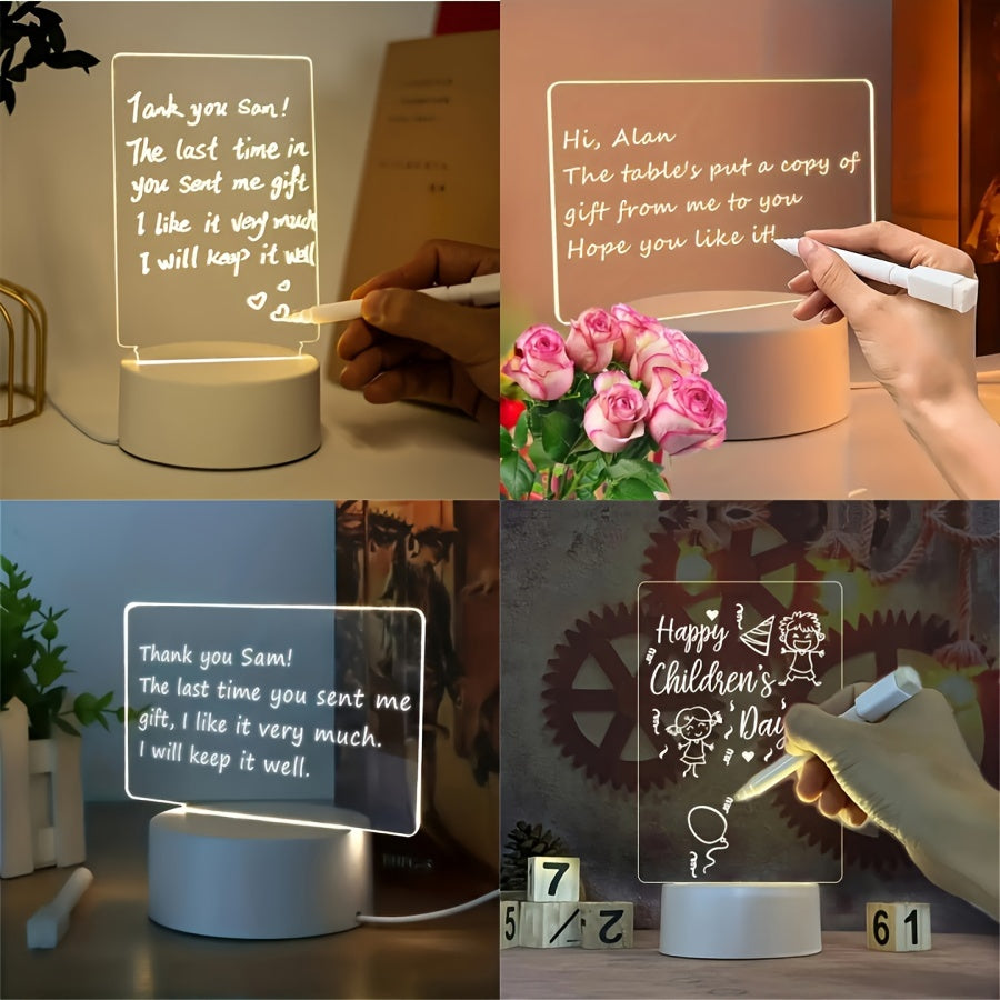 Rynx | LumiBoard - Modern LED Message Board Table Lamp with Pen