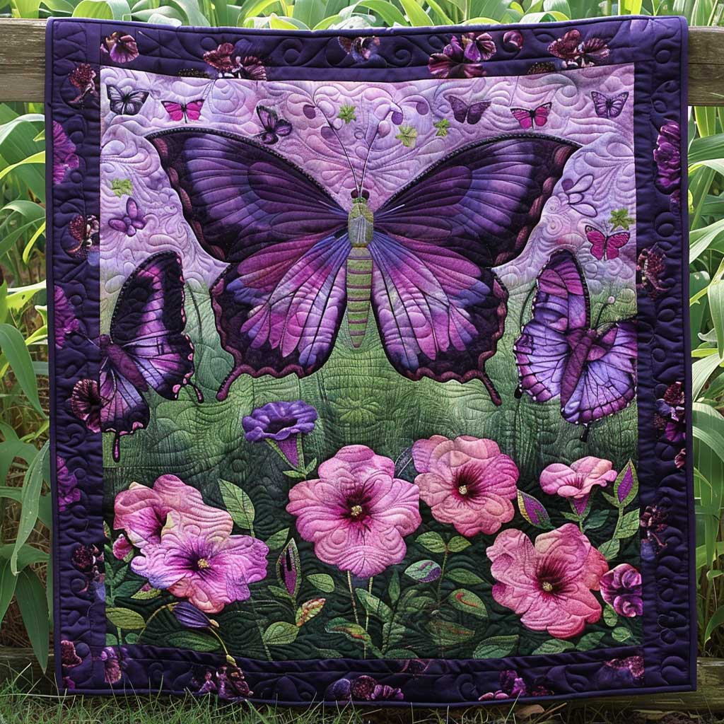 Rynx | Purple Butterflies Comforter