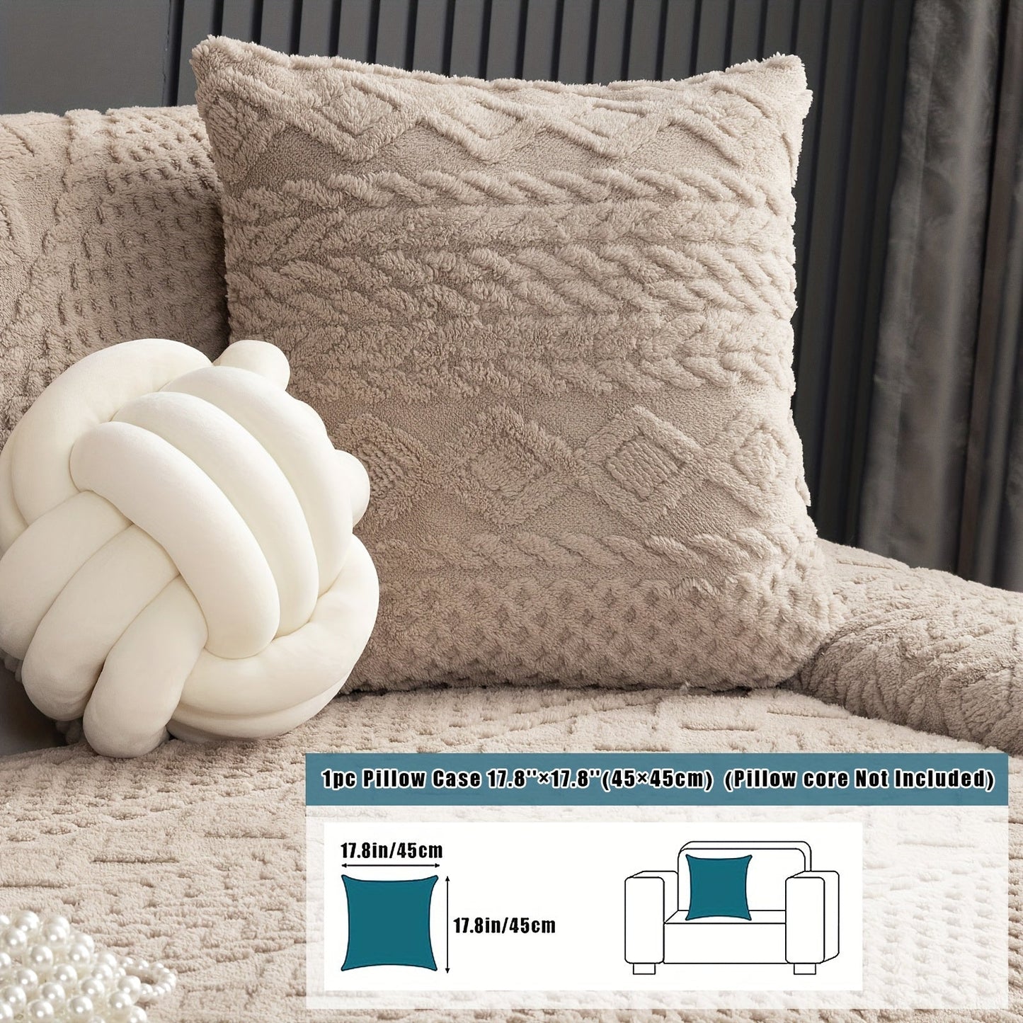 Rynx | 1pc Sofa Slipcover - Pet Dog Friendly, Fuzzy Non-Slip, Breathable Sofa Cover for Bedroom, Office, Living Room Decor