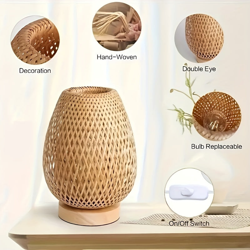 Rynx | BamboLys - Handcrafted LED Table Lamp with USB Connection