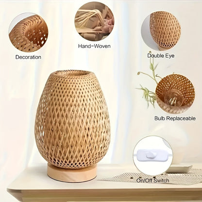Rynx | BamboLys - Handcrafted LED Table Lamp with USB Connection
