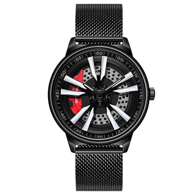 Rynx | Men's Creative Cool Dial Rotating Wheel Quartz Watch
